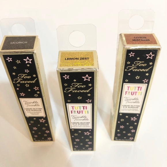 Too Faced Other - 3 New in Box Too Faced Liquid Glitter Eye Shadow